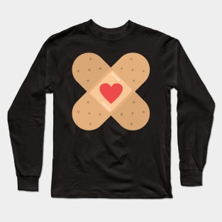 Heart Love Plaster - hearts loving nurse Band-Aid Long Sleeve T-Shirt